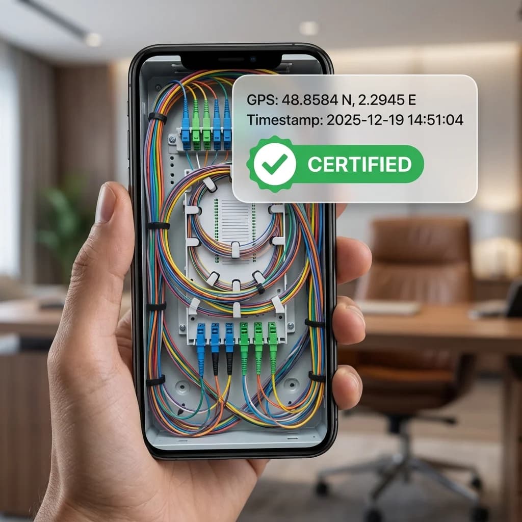 Exemple de preuve visuelle certifiée avec géolocalisation